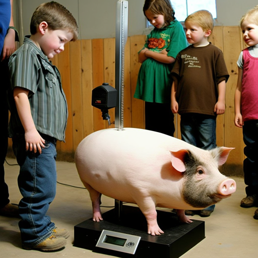 Weighing a pig - education